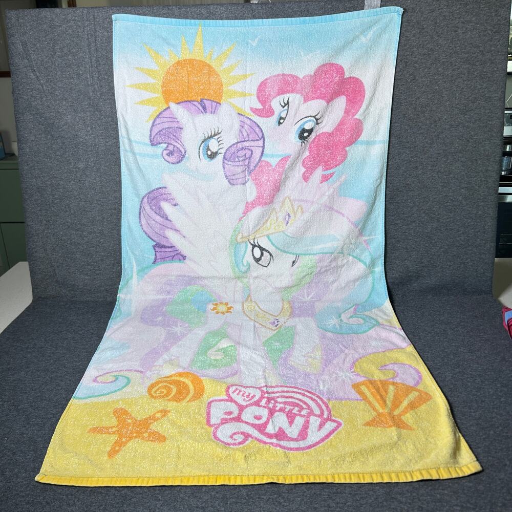 my little pony beach towel, 2010s, pastel, vintage